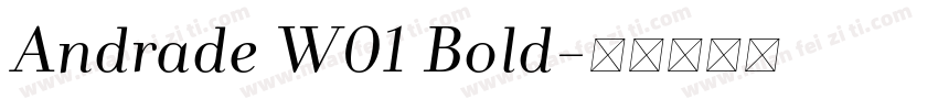 Andrade W01 Bold字体转换